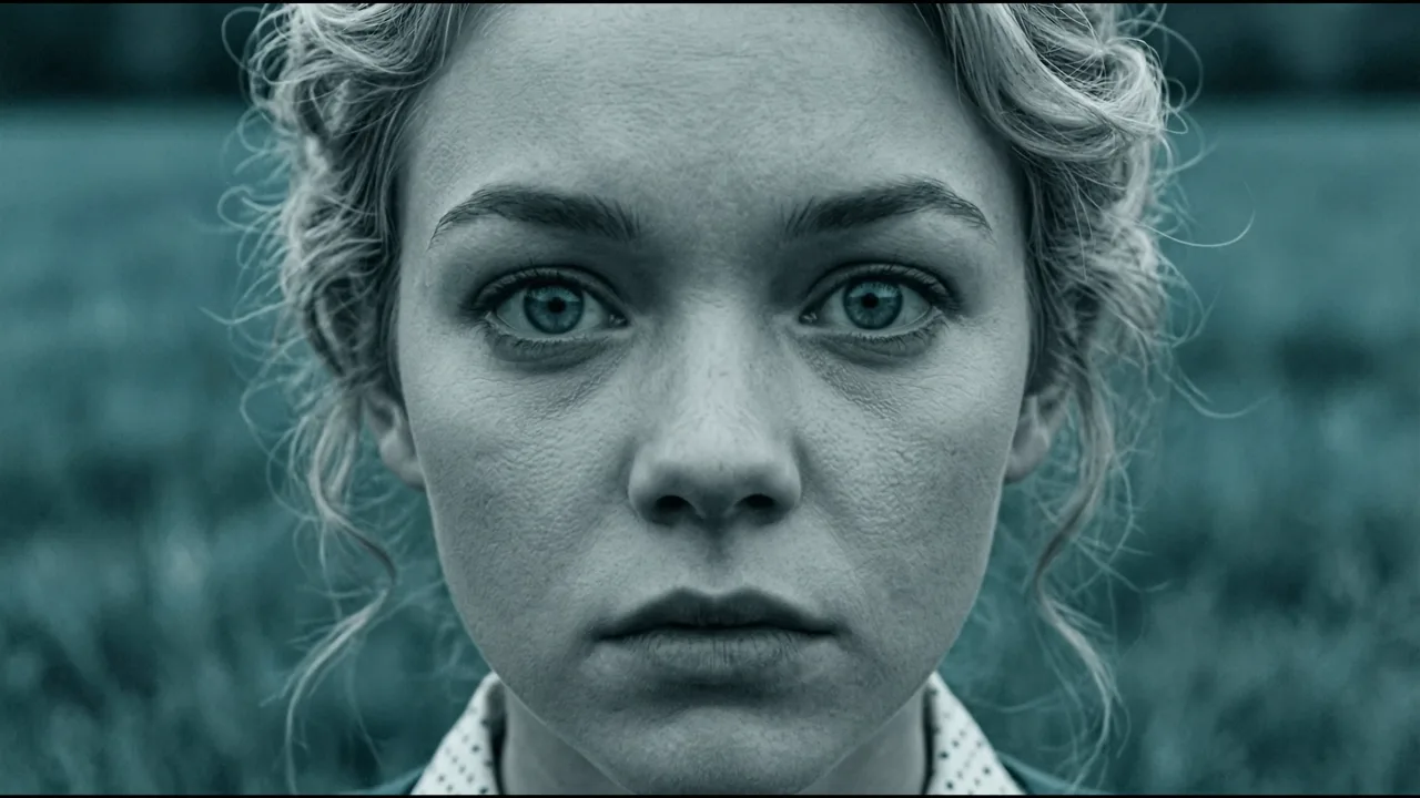 『Mask』より。正面を見つめる女性のクローズアップ