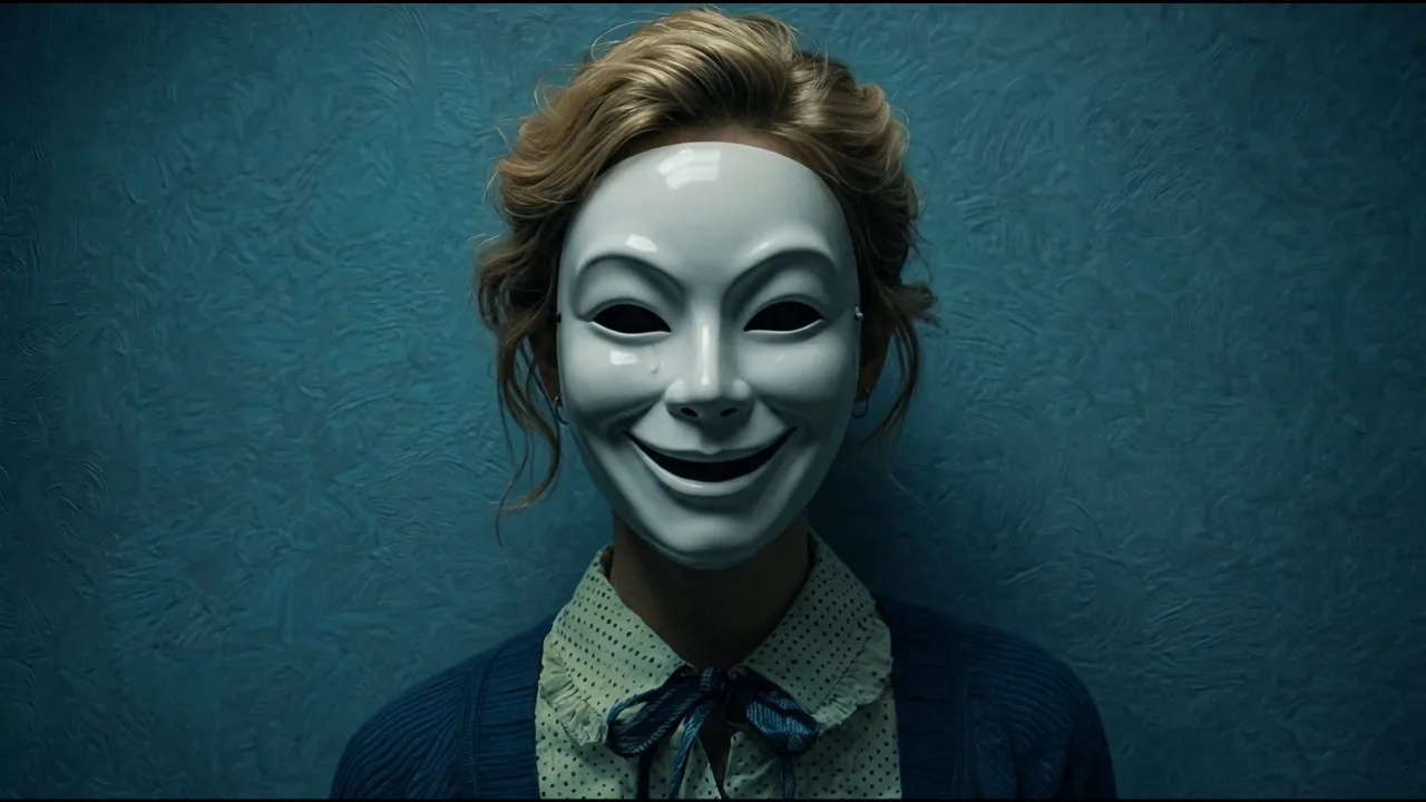 『Mask』より。仮面をつけた女性
