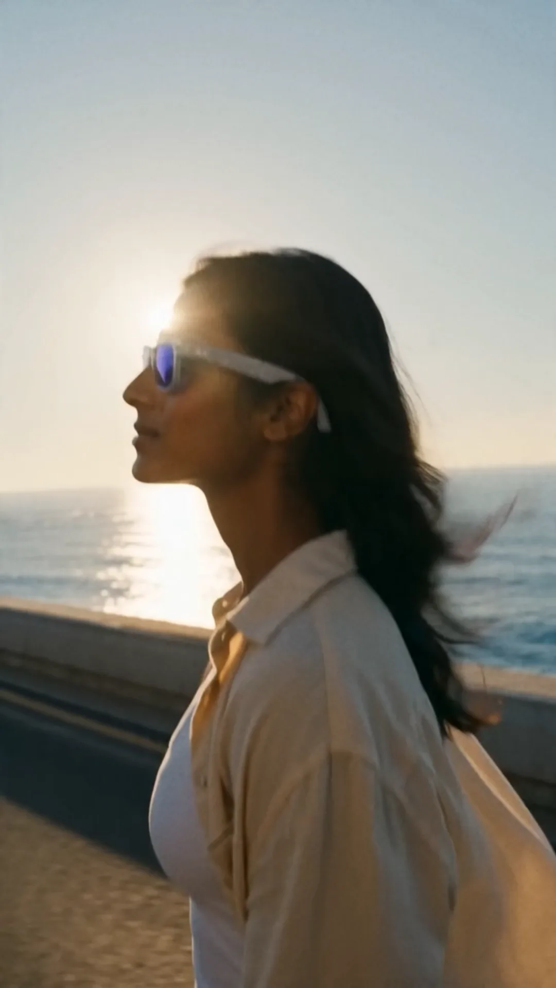 『Ray-Ban Meta』より。海辺の女性
